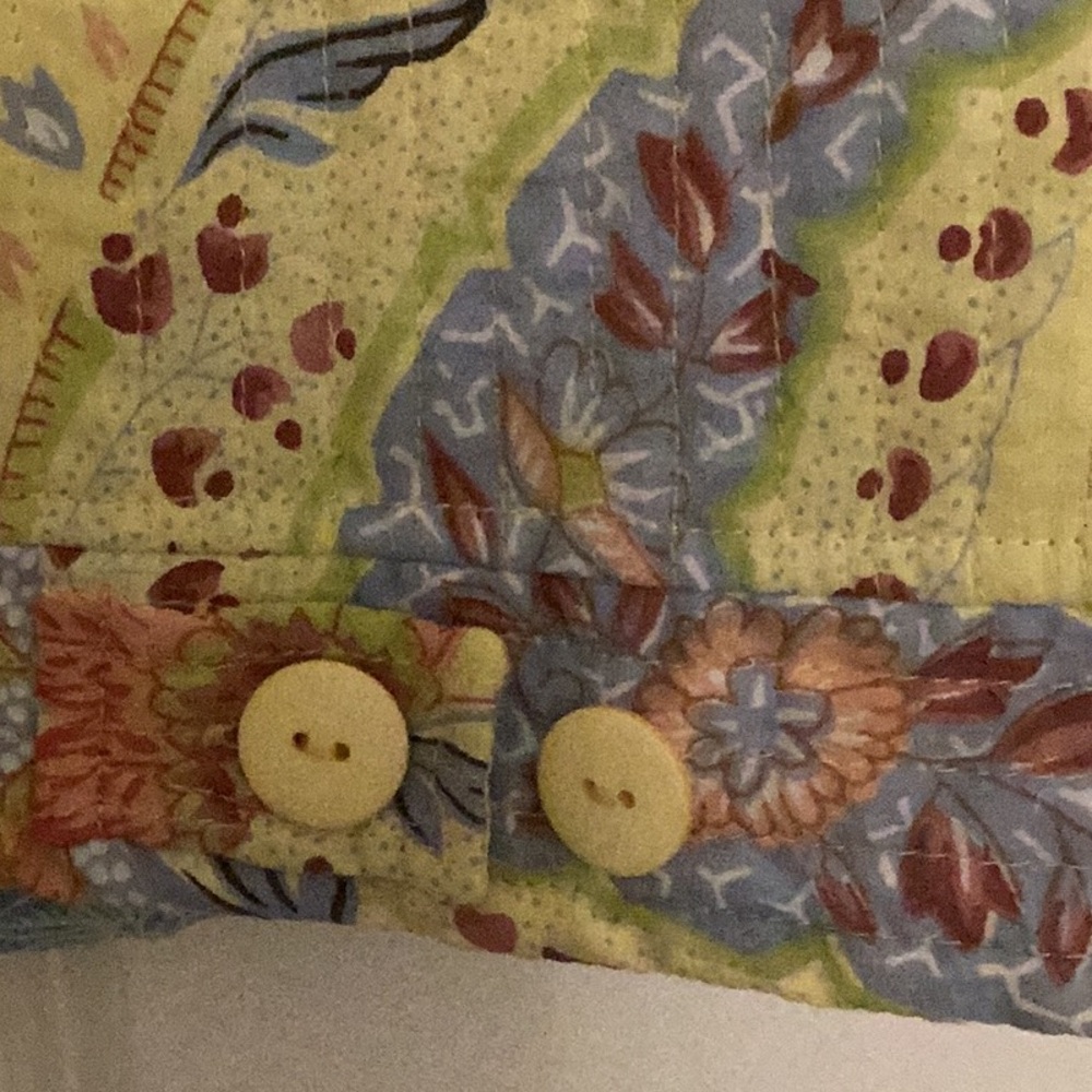Provence Reversible floral yellow/ blue paisley lightweight spring/summer NWT - Picture 9 of 9